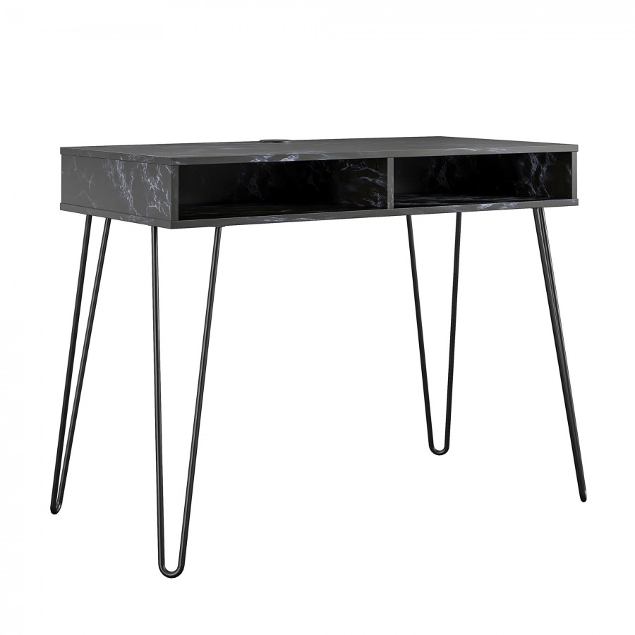 Novogratz Marble Effect Athena Desk With Storage