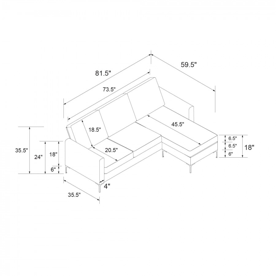 Novogratz Chapman Sectional Sofa