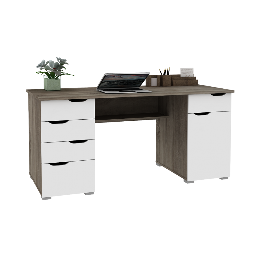 Kentucky Home Office Workstation Oak