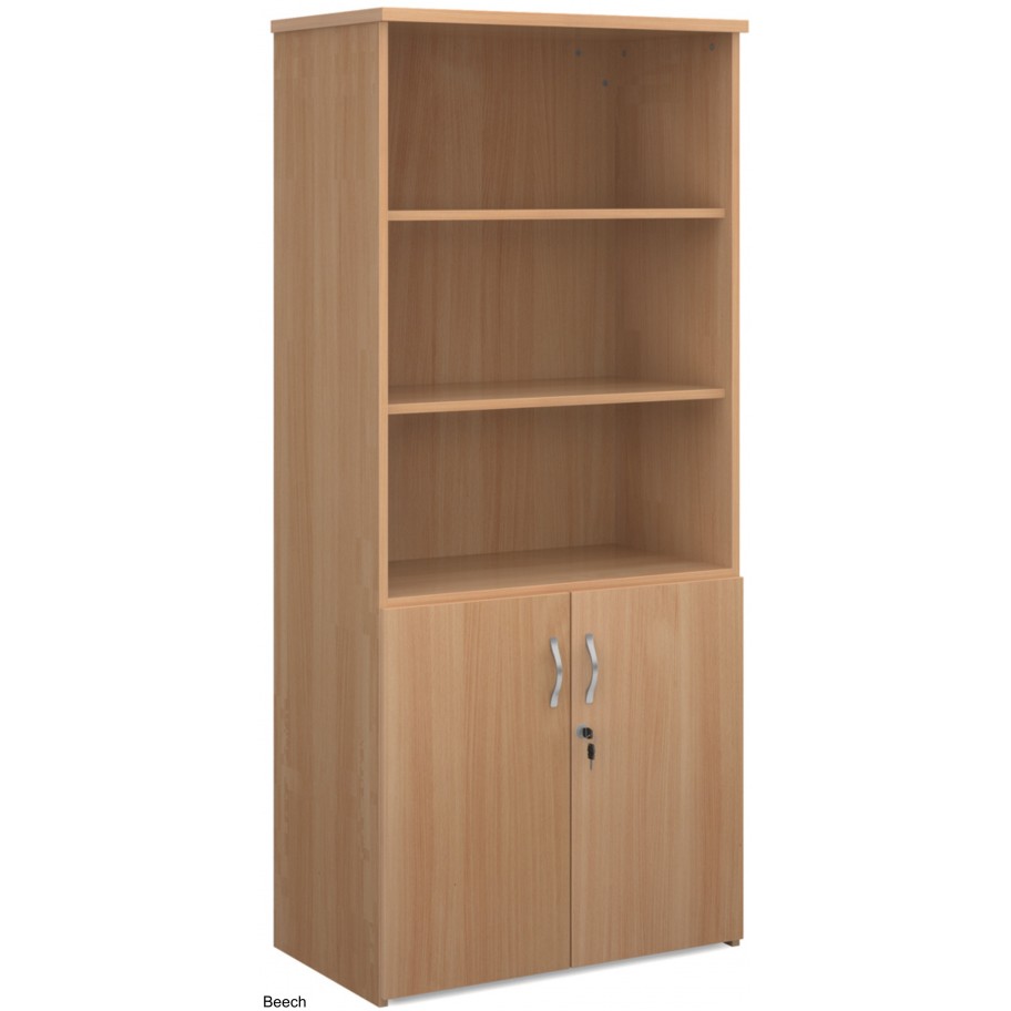 Maple Tall 1790mm Combination Unit Bookcase Cupboard Beech Oak,Walnut White