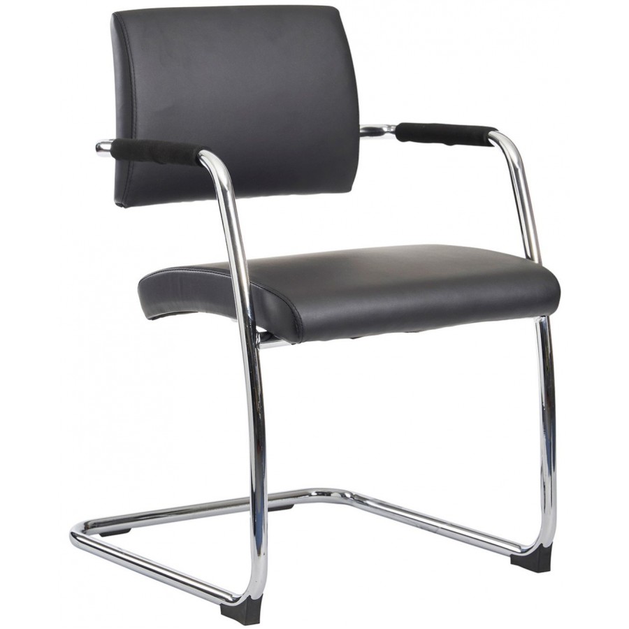 Bradfield Mid-Back Leather Cantilever Chairs