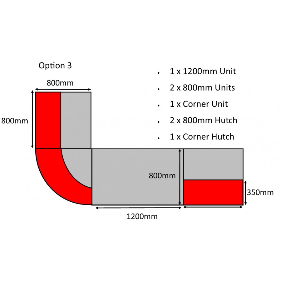 Denver 1200mm Straight Base Unit 