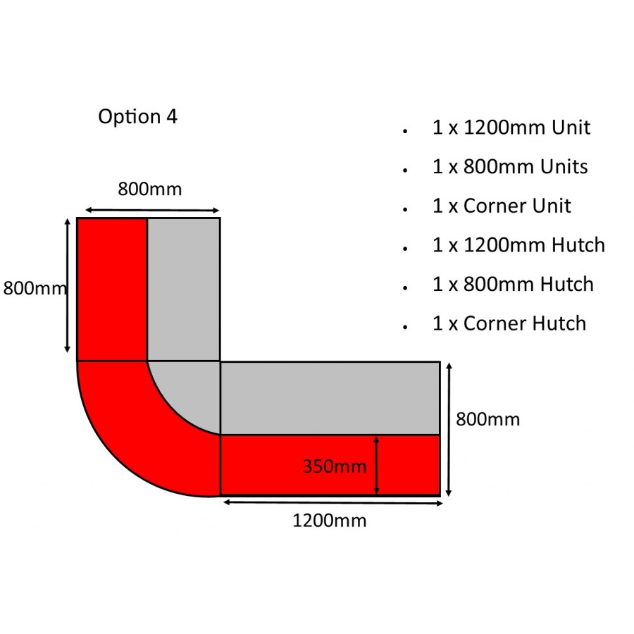 Denver 800mm Corner Base Unit