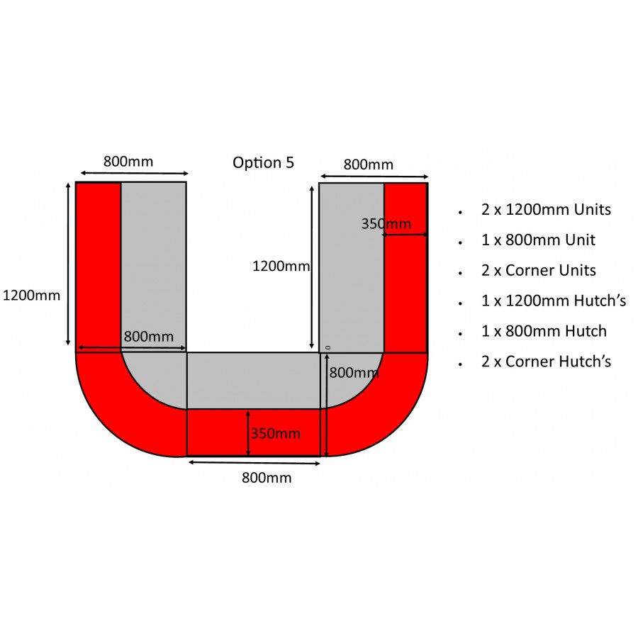 Denver 800mm Corner Base Unit