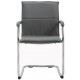 Higham Leather Cantilever Stackable Chair