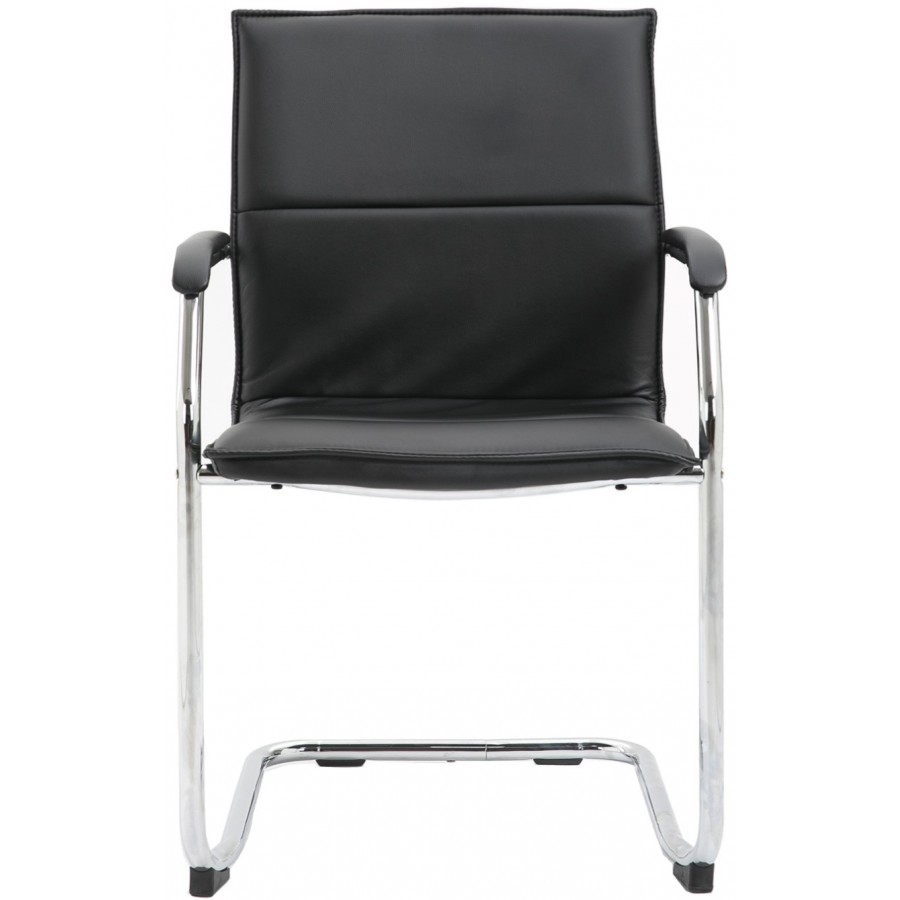 Higham Leather Cantilever Stackable Chair