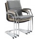 Higham Leather Cantilever Stackable Chair