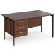 Maestro H Frame Straight Office Desk with Fixed Pedestal 