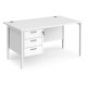 Maestro H Frame Straight Office Desk with Fixed Pedestal 