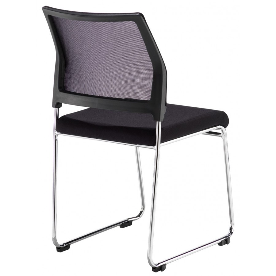 Quavo Mesh Skid Frame Stacking Visitor Chair