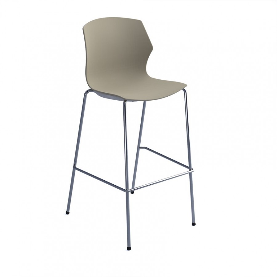 Roscoe High Stool With Chrome Legs