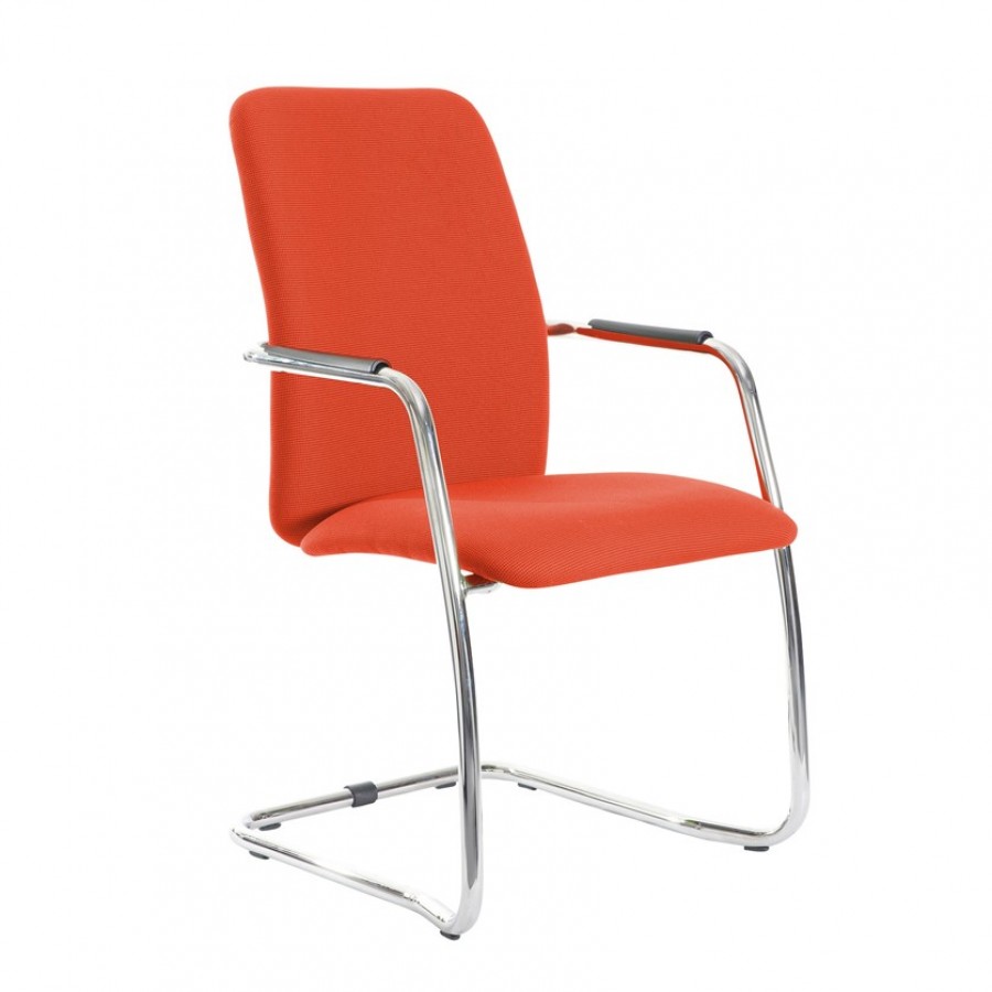 Tuba High Back Cantilever Fabric Visitor Chair