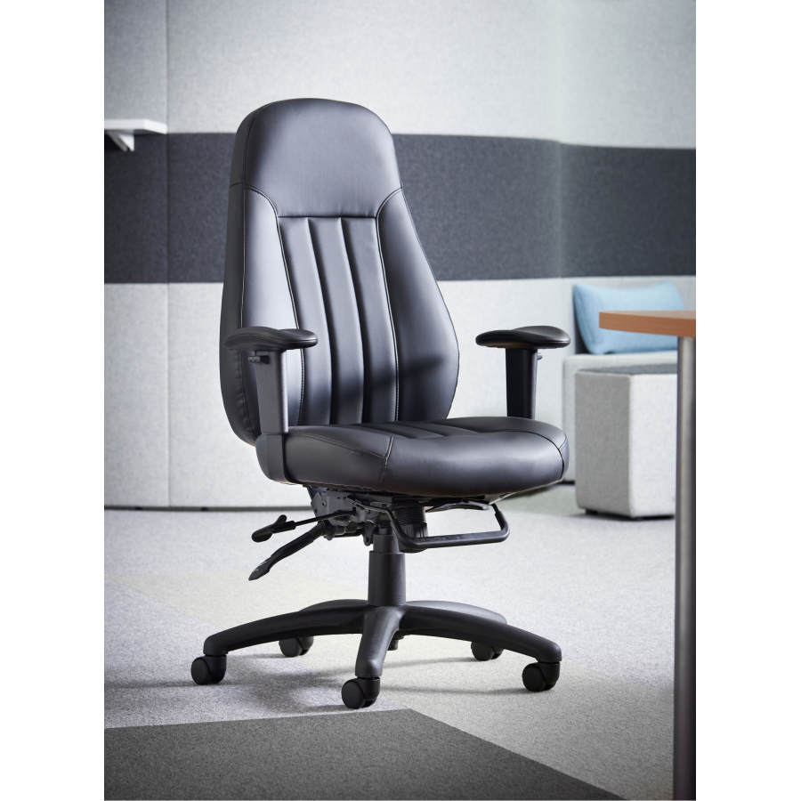 Zuni Medium Back 24 Hour Ergonomic Leather Office Chair