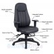 Zuni High Back 24 Hour Ergonomic Leather Office Chair