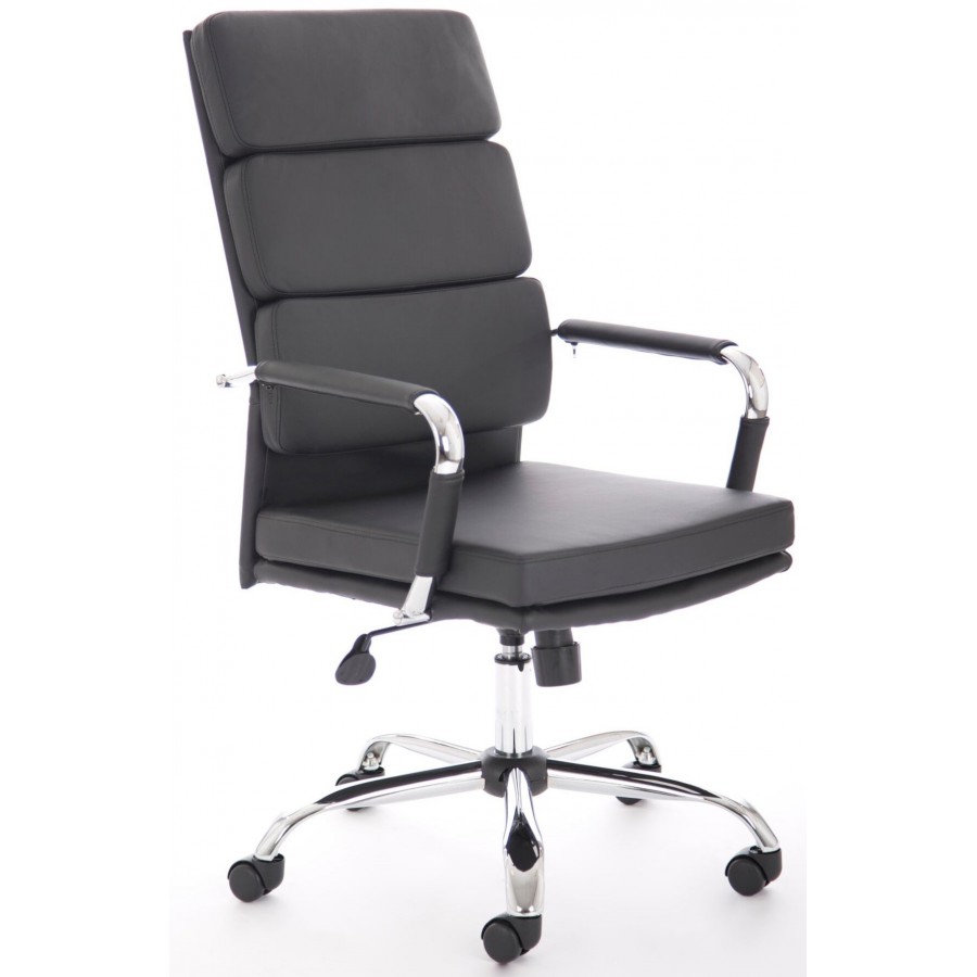 Alresford High Back Black Leather Office Chair