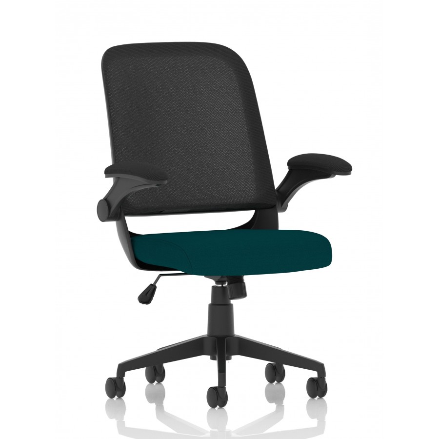 Crew Task Operator Mesh Chair With Folding Arms