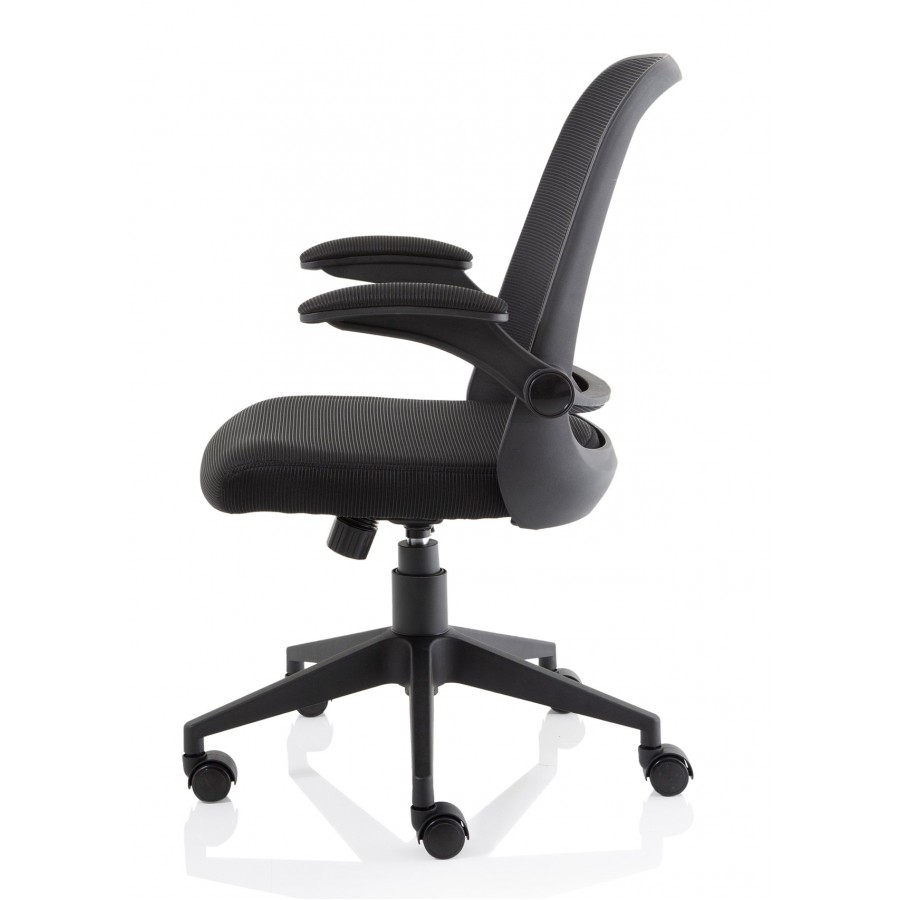 Crew Task Operator Mesh Chair With Folding Arms