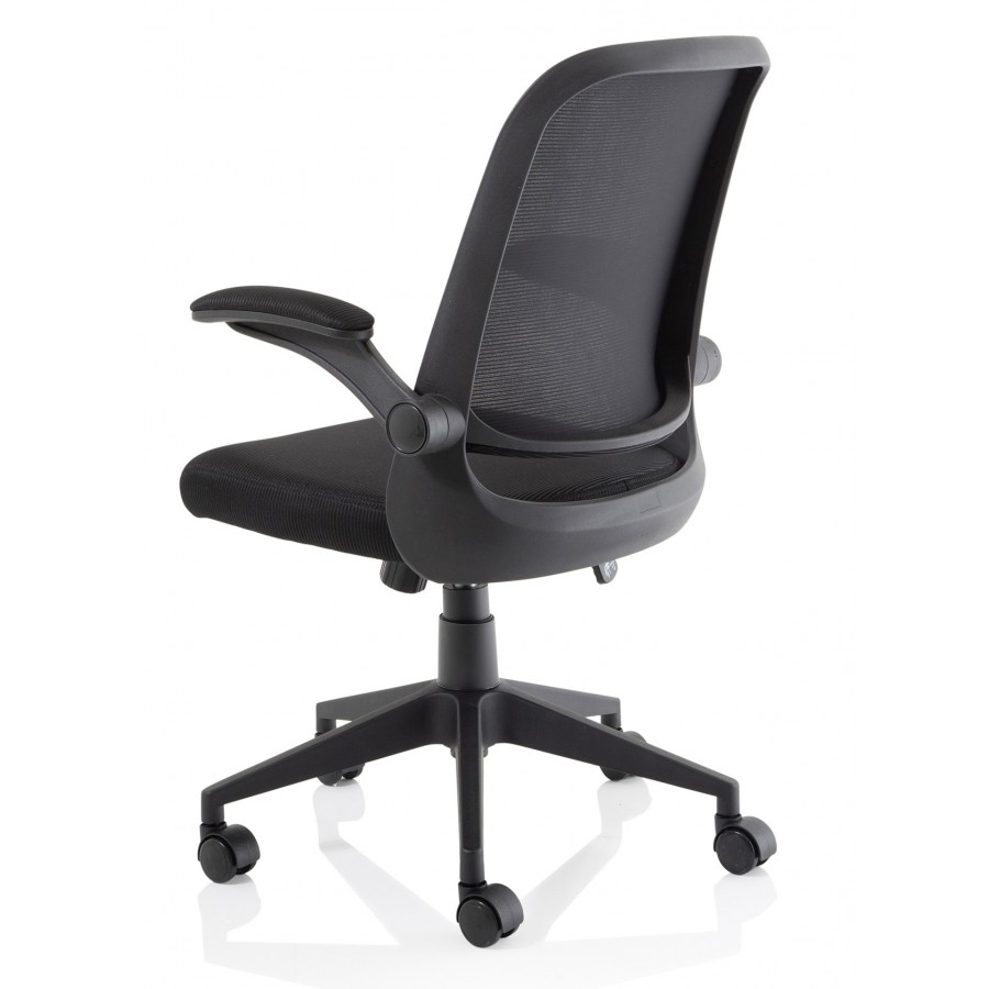 Crew Task Operator Mesh Chair With Folding Arms