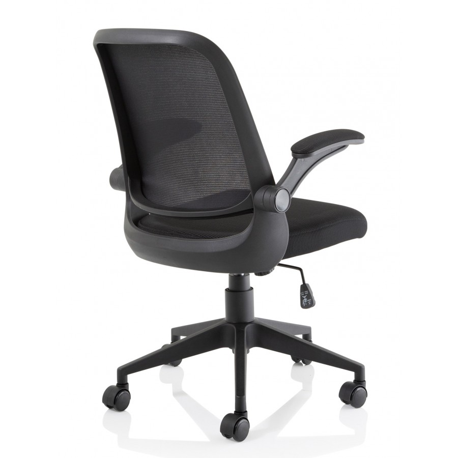 Crew Task Operator Mesh Chair With Folding Arms