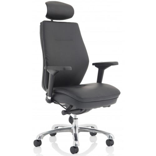 Ely Leather Ergonomic 24 Hour Office Chair
