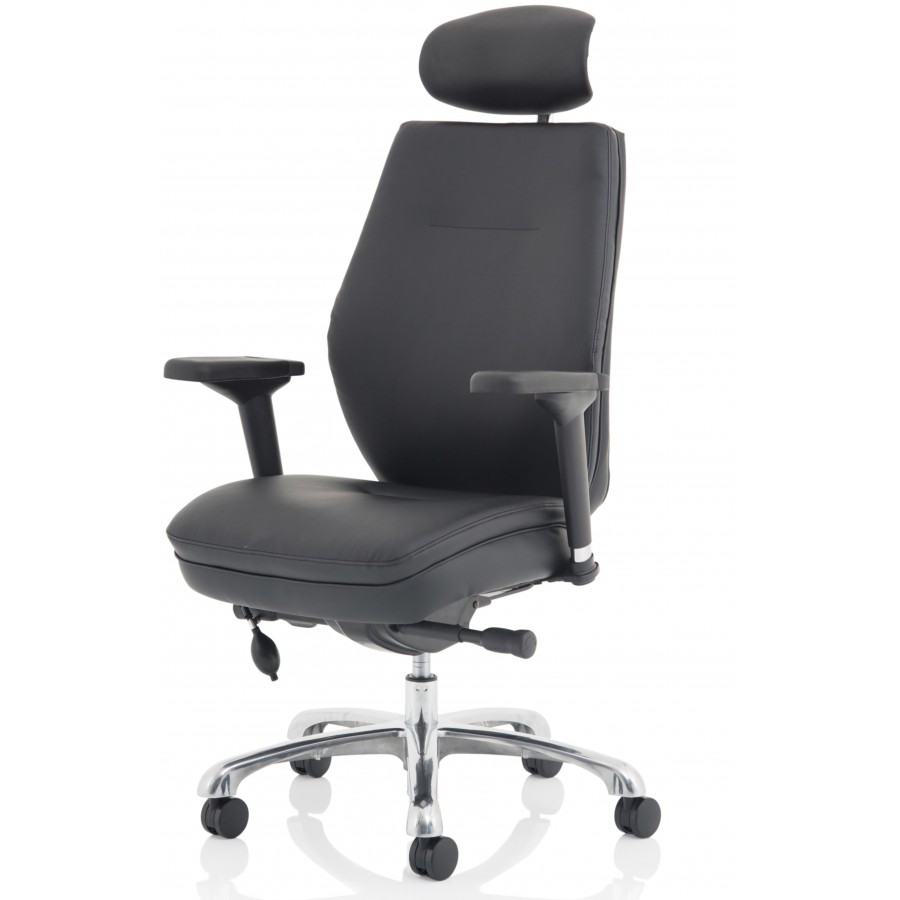 Ely Leather Ergonomic 24 Hour Office Chair