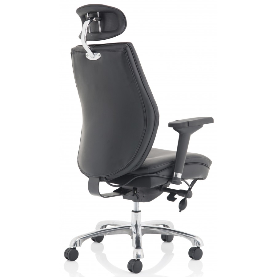 Ely Leather Ergonomic 24 Hour Office Chair