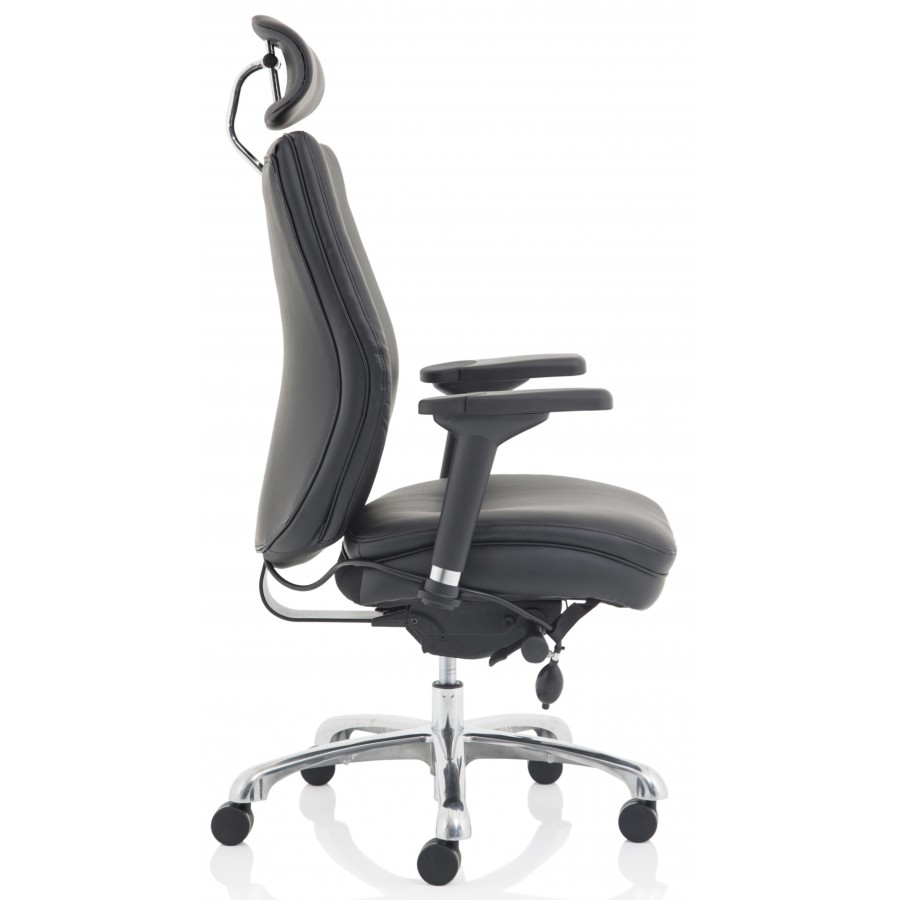 Ely Leather Ergonomic 24 Hour Office Chair