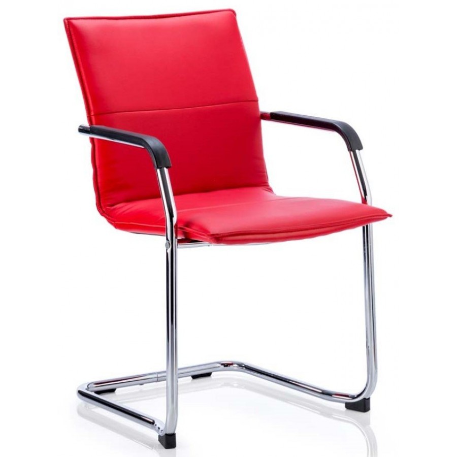 Eccles Leather Cantilever Meeting Chair 