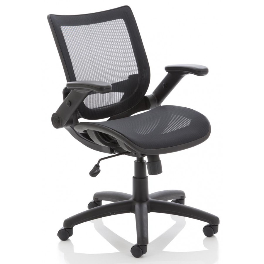 Fuller Mesh Operator Chair with Folding Arms