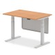 Air Height Adjustable Desk with Steel Modesty Panel