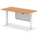 Air Height Adjustable Desk with Steel Modesty Panel