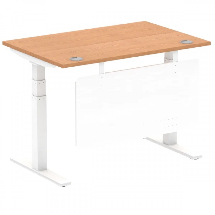 Air Height Adjustable Desk with Steel Modesty Panel