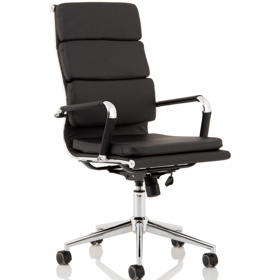 Hawkes Black Leather Executive Office Chair 