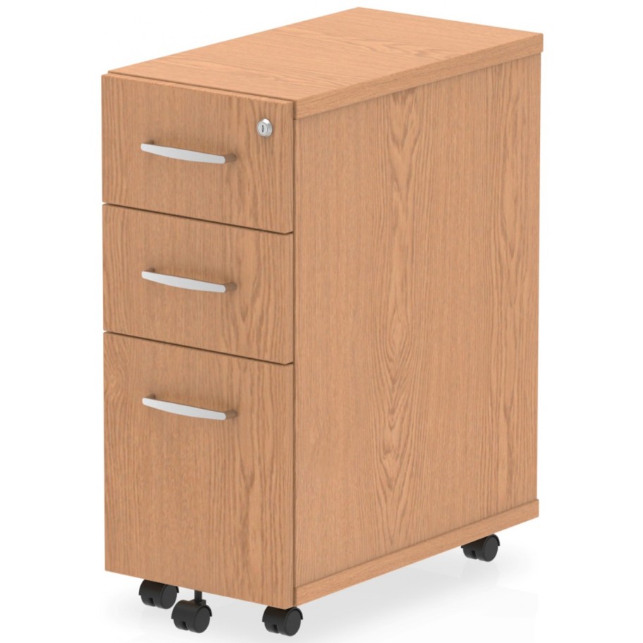 Rayleigh 3 Drawer Narrow Under Desk Pedestal
