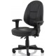 Jackson Black Leather Medium Back Task Chair 