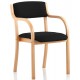 Madrid Wood Frame Fabric Visitor Chair