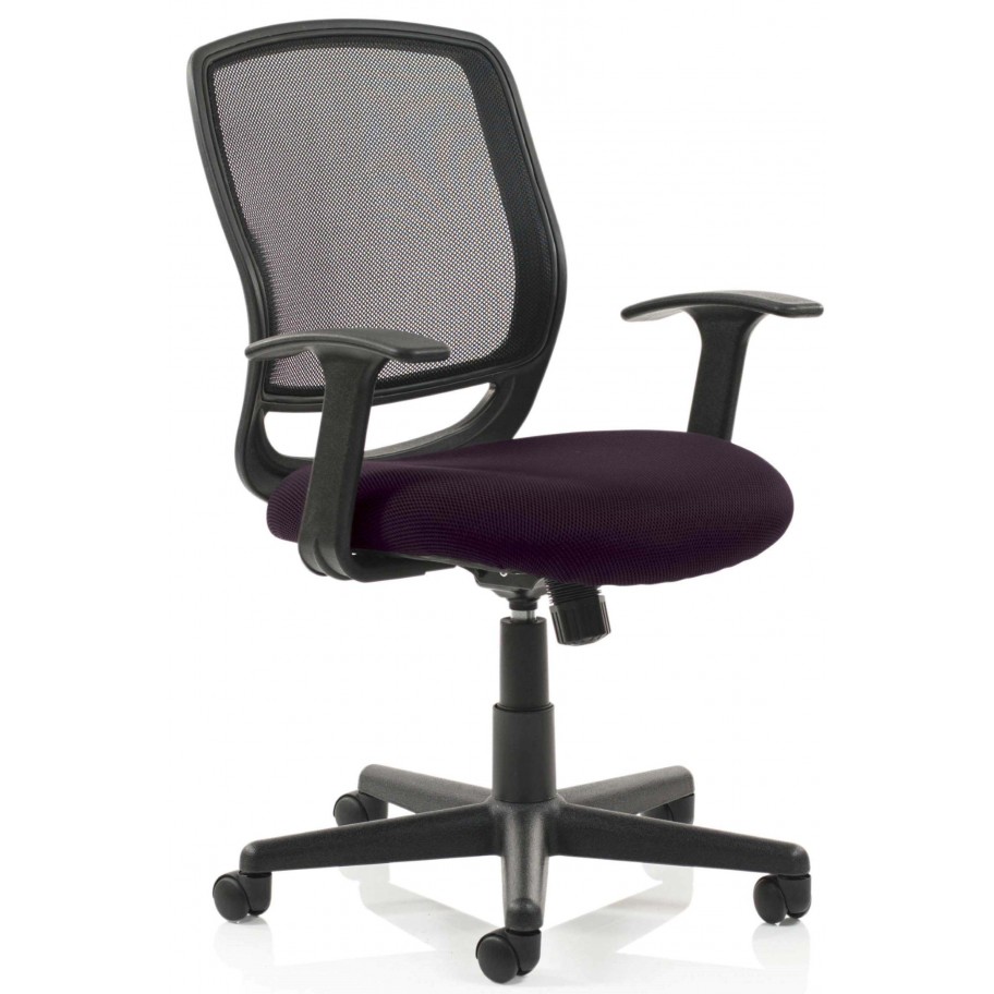 Mave Upholstered Purple Mesh Back Operator Office Chair