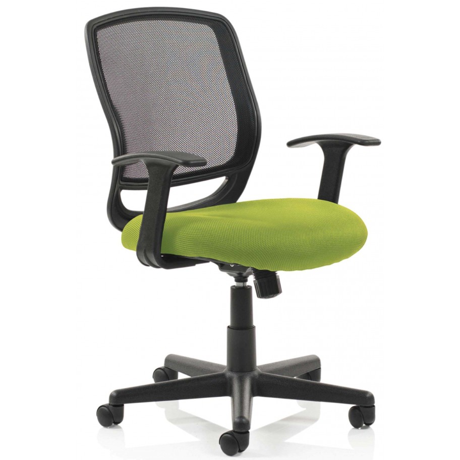 Mave Upholstered Swizzle Green Mesh Back Operator Office Chair