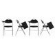 Milan Folding Black Vinyl Chair