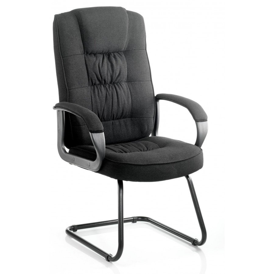 Mossley Black Fabric Cantilever Chair