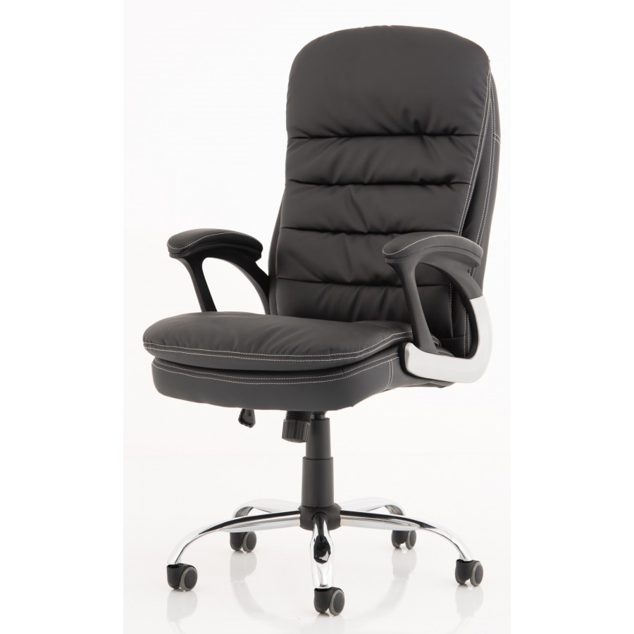 Ontario Black Faux Leather Office Chair