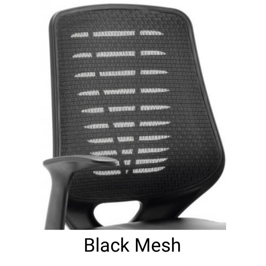 Reading Mesh Back Leather Seat Office Chair 
