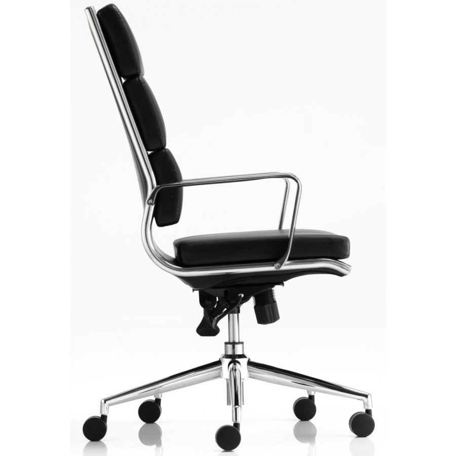 Sandy High Back Black Leather Office Chair