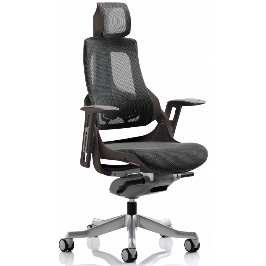 Zouch Black Frame Charcoal Mesh Ergonomic Office Chair