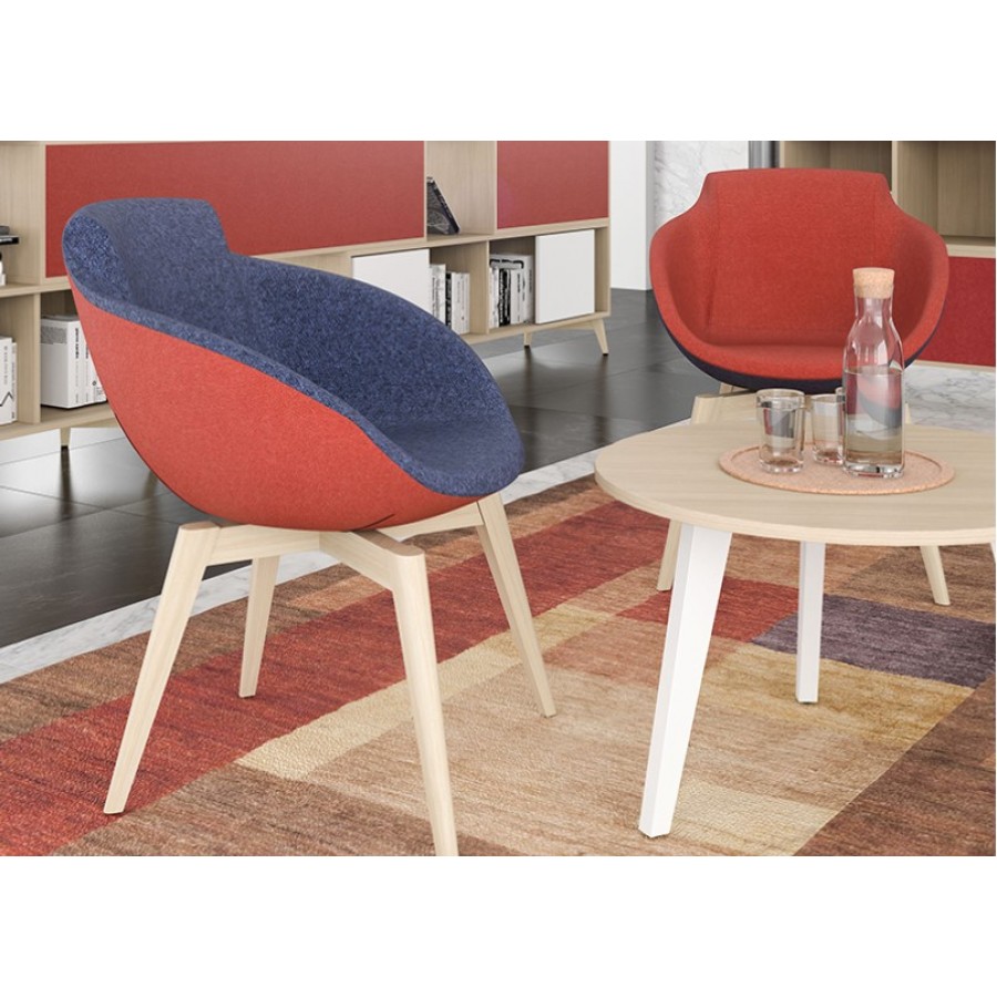 Tula Wooden Leg Armchair