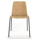 Almond Ash Shell Chair with Black 4-Leg Steel Frame