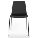 Almond Ash Shell Chair with Black 4-Leg Steel Frame