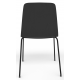 Almond Ash Shell Chair with Black 4-Leg Steel Frame