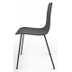 Almond Ash Shell Chair with Black 4-Leg Steel Frame