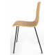 Almond Ash Shell Chair with Black 4-Leg Steel Frame